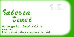 valeria demel business card
