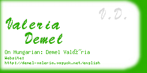 valeria demel business card